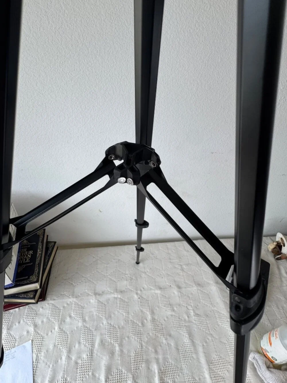 Lightweight Black Camera Tripod w Adjustable Head & Quick Release Plate